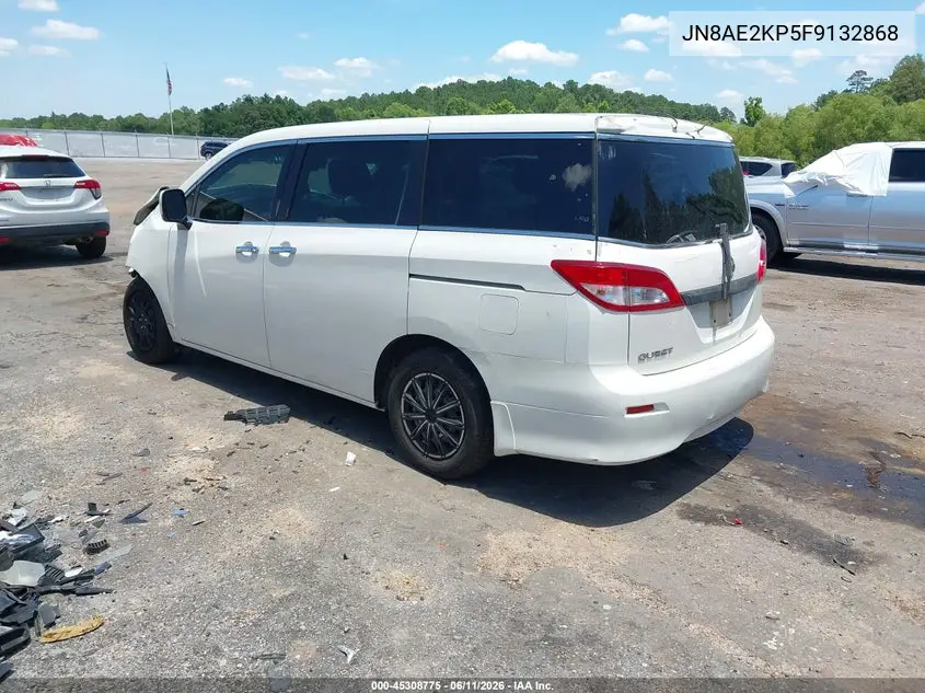 2015 Nissan Quest S VIN: JN8AE2KP5F9132868 Lot: 45308775