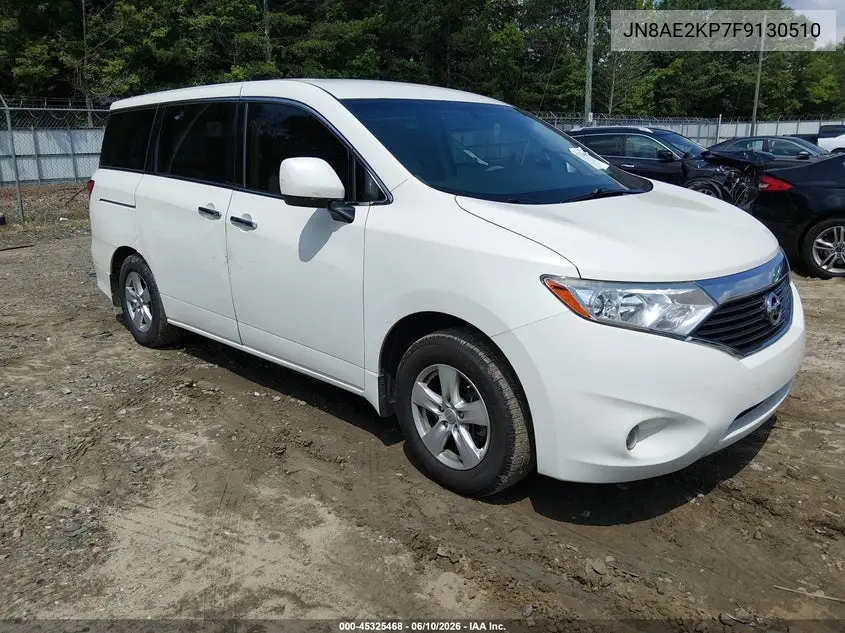 2015 Nissan Quest Platinum/S/Sl/Sv VIN: JN8AE2KP7F9130510 Lot: 45325468