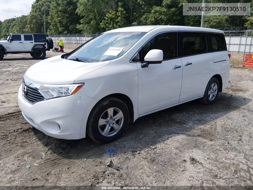 2015 Nissan Quest Platinum/S/Sl/Sv VIN: JN8AE2KP7F9130510 Lot: 45325468