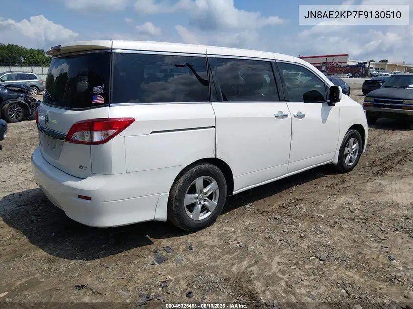 2015 Nissan Quest Platinum/S/Sl/Sv VIN: JN8AE2KP7F9130510 Lot: 45325468