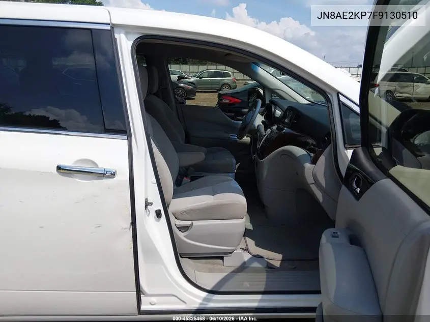 2015 Nissan Quest Platinum/S/Sl/Sv VIN: JN8AE2KP7F9130510 Lot: 45325468