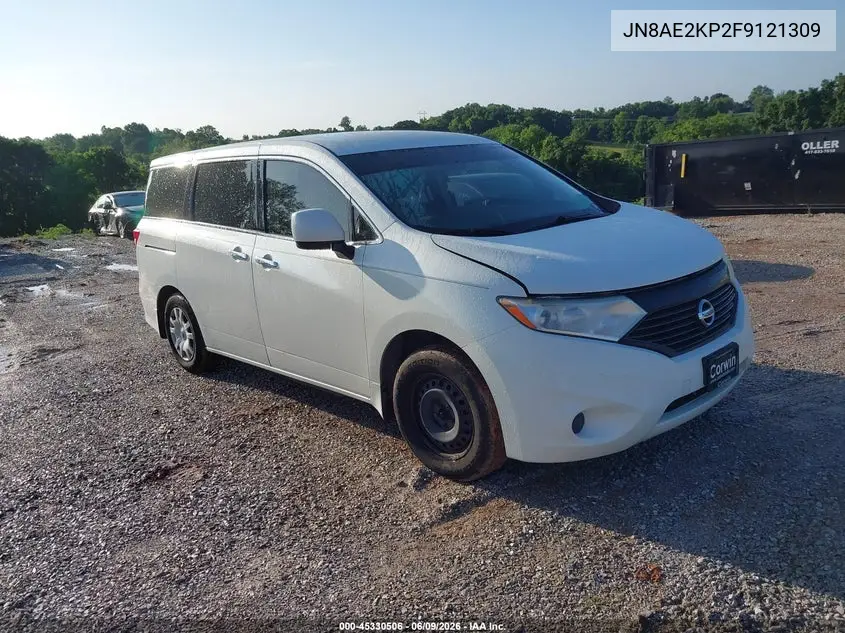 2015 Nissan Quest S VIN: JN8AE2KP2F9121309 Lot: 45330506