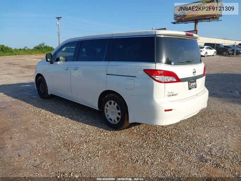 2015 Nissan Quest S VIN: JN8AE2KP2F9121309 Lot: 45330506