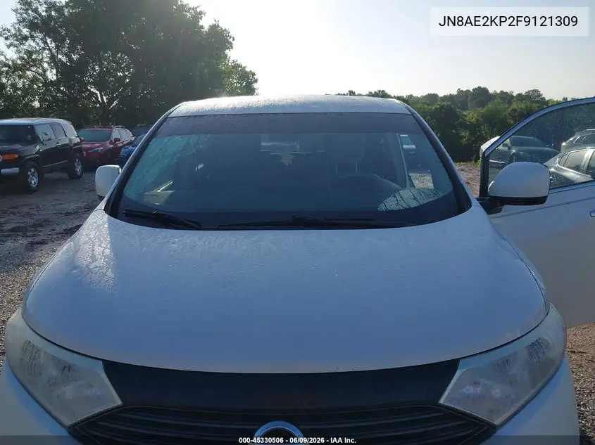 2015 Nissan Quest S VIN: JN8AE2KP2F9121309 Lot: 45330506