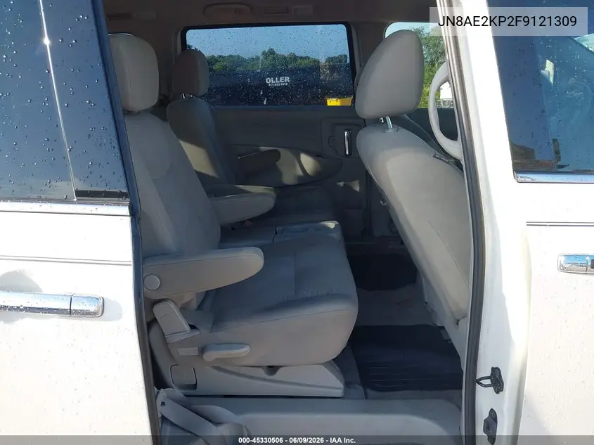 2015 Nissan Quest S VIN: JN8AE2KP2F9121309 Lot: 45330506