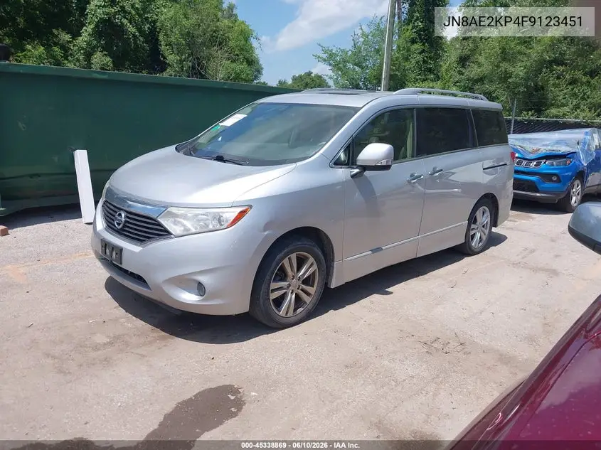 2015 Nissan Quest Sl VIN: JN8AE2KP4F9123451 Lot: 45338869