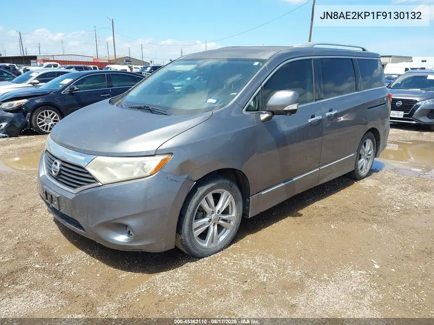 2015 Nissan Quest Platinum/S/Sl/Sv VIN: JN8AE2KP1F9130132 Lot: 45362110