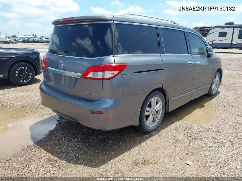 2015 Nissan Quest Platinum/S/Sl/Sv VIN: JN8AE2KP1F9130132 Lot: 45362110