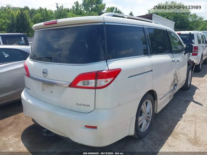 2015 Nissan Quest Platinum VIN: JN8AE2KP0F9133989 Lot: 45368420