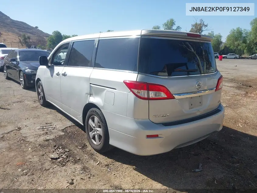 2015 Nissan Quest Platinum/S/Sl/Sv VIN: JN8AE2KP0F9127349 Lot: 45377980
