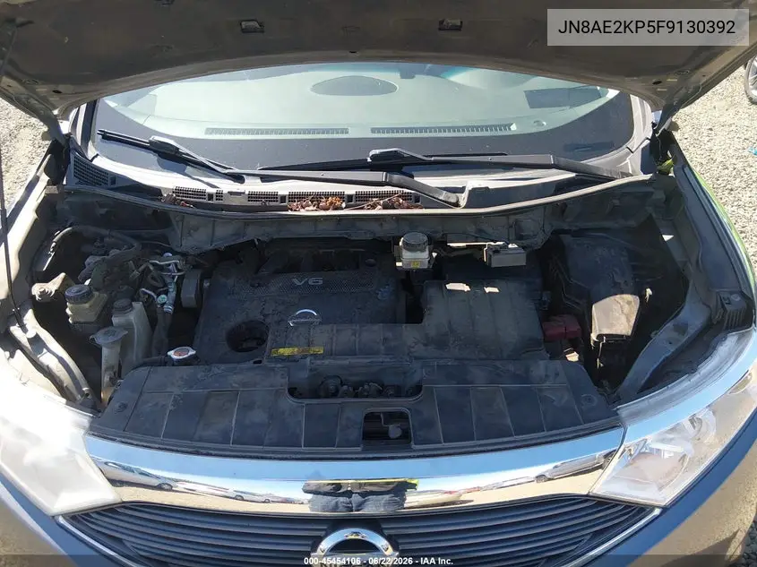 2015 Nissan Quest Platinum/S/Sl/Sv VIN: JN8AE2KP5F9130392 Lot: 45454106
