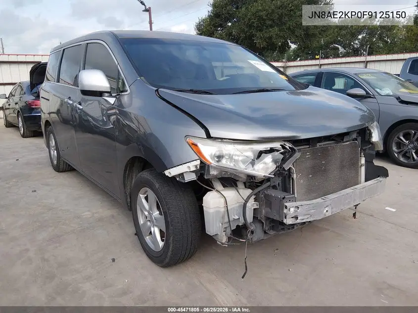 2015 Nissan Quest Platinum/S/Sl/Sv VIN: JN8AE2KP0F9125150 Lot: 45471805