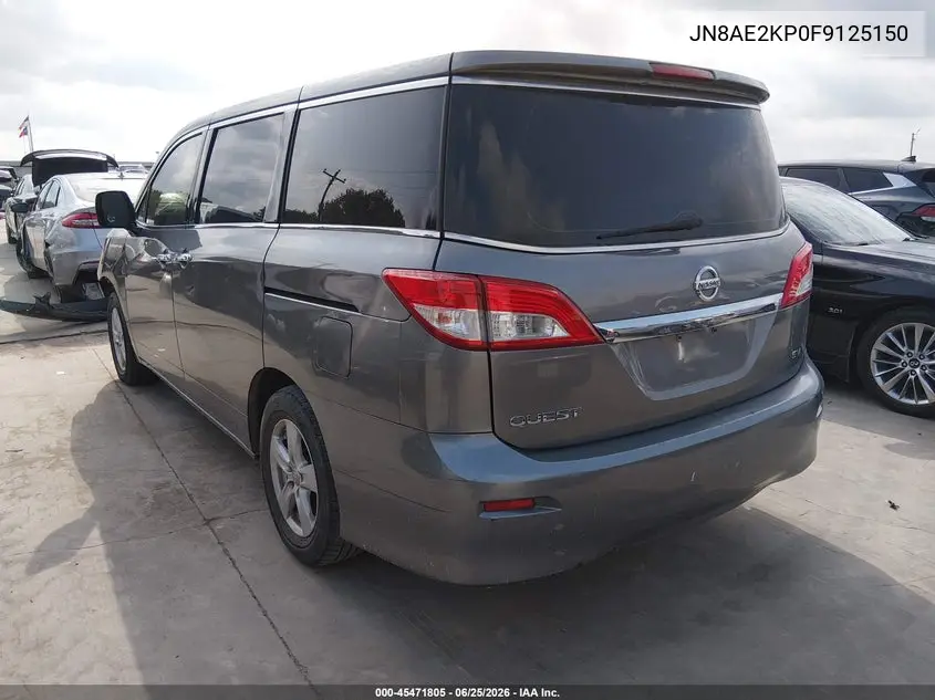2015 Nissan Quest Platinum/S/Sl/Sv VIN: JN8AE2KP0F9125150 Lot: 45471805