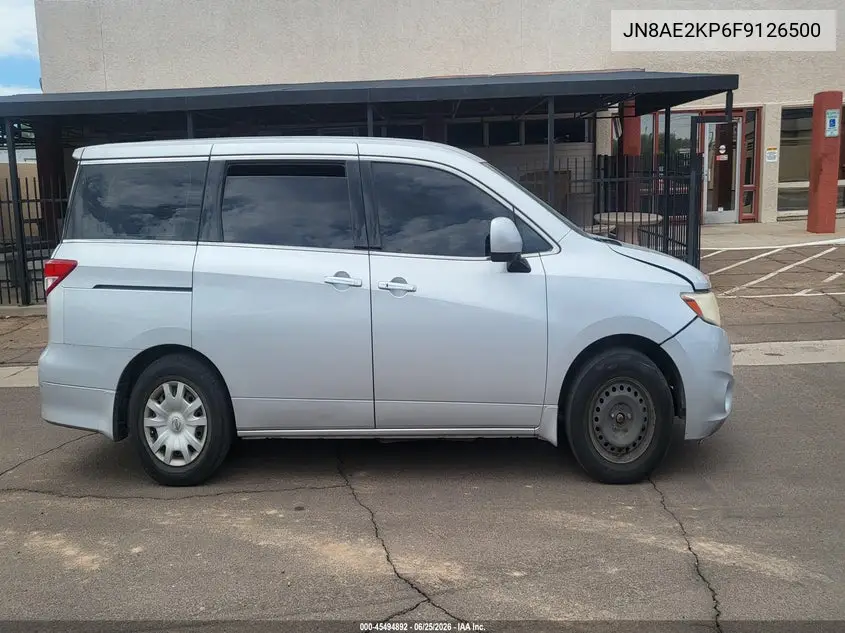 2015 Nissan Quest S VIN: JN8AE2KP6F9126500 Lot: 45494892