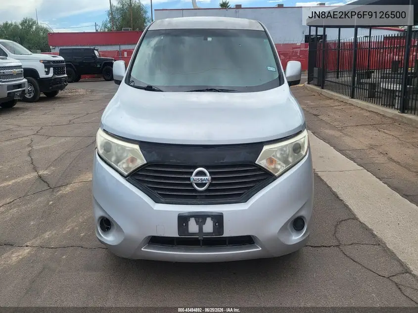 2015 Nissan Quest S VIN: JN8AE2KP6F9126500 Lot: 45494892