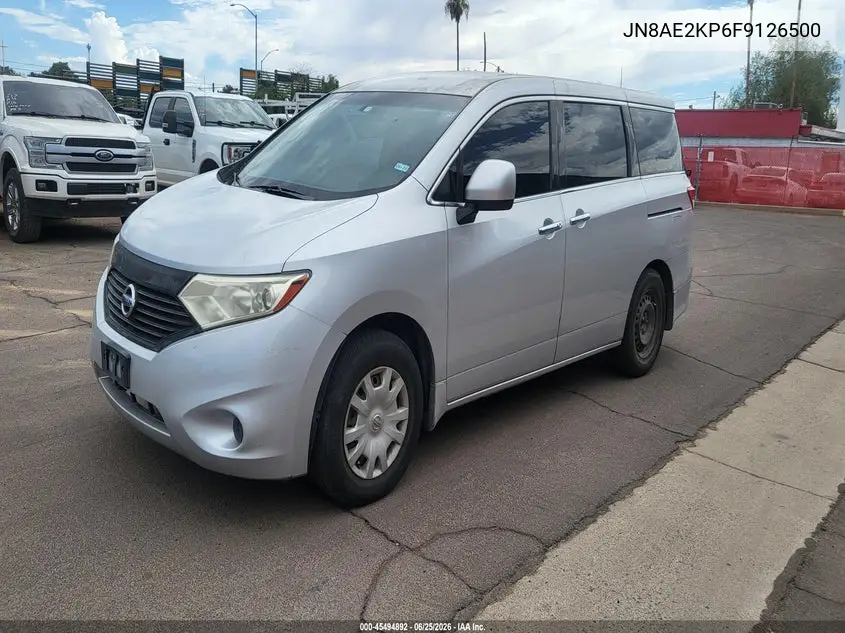 2015 Nissan Quest S VIN: JN8AE2KP6F9126500 Lot: 45494892