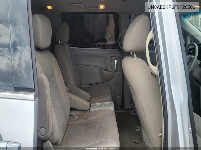 2015 Nissan Quest S VIN: JN8AE2KP6F9126500 Lot: 45494892