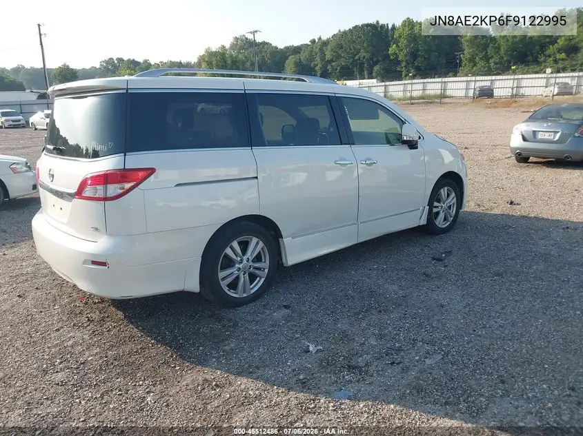 2015 Nissan Quest Sl VIN: JN8AE2KP6F9122995 Lot: 45512486
