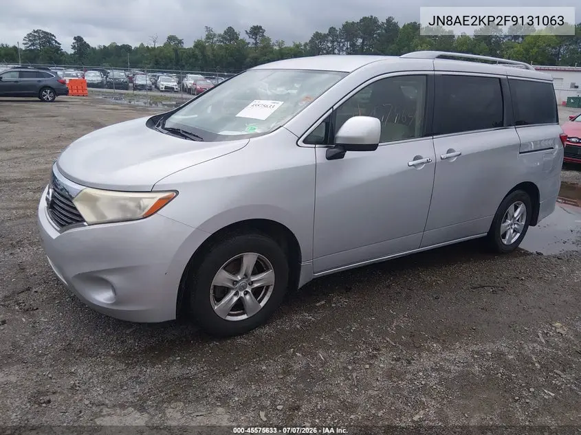 2015 Nissan Quest Sv VIN: JN8AE2KP2F9131063 Lot: 45575633