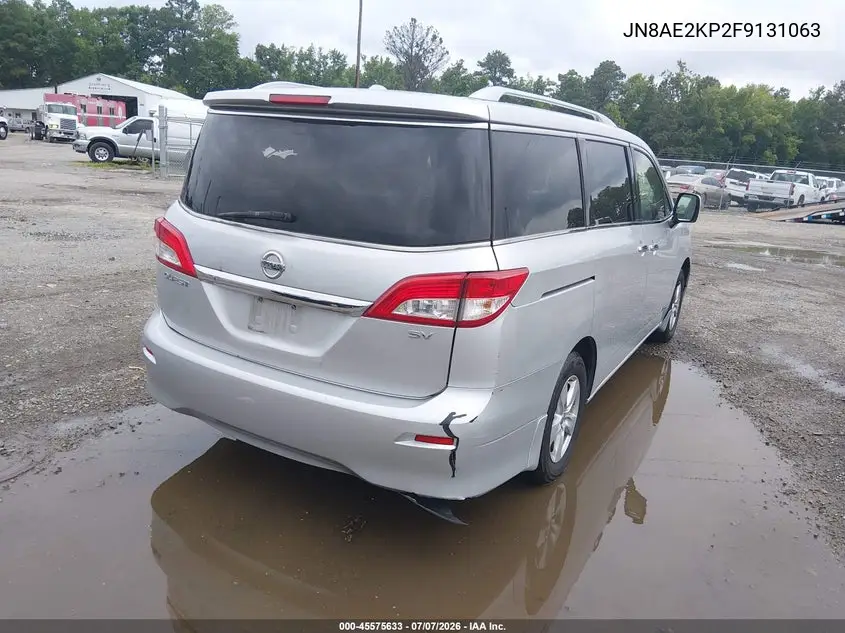 2015 Nissan Quest Sv VIN: JN8AE2KP2F9131063 Lot: 45575633