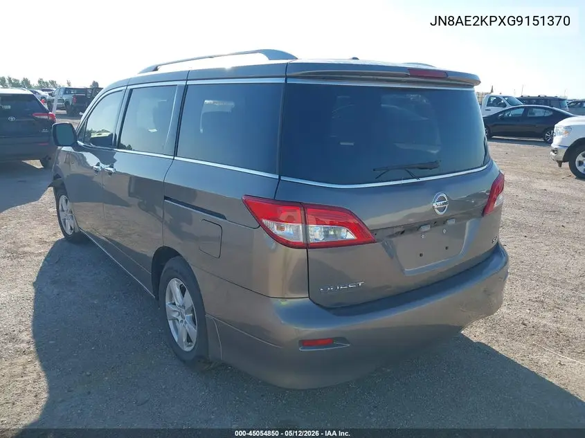 2016 Nissan Quest Sv VIN: JN8AE2KPXG9151370 Lot: 45054850