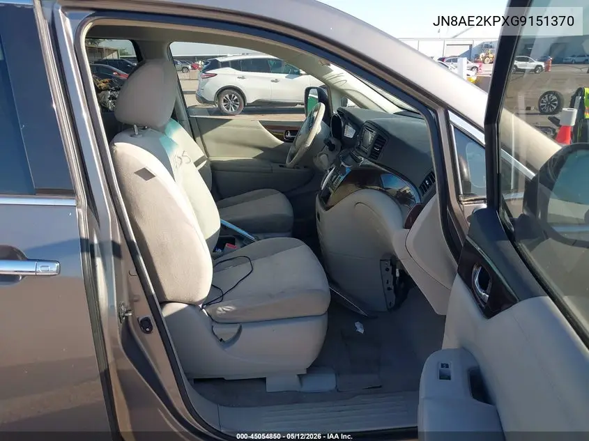 2016 Nissan Quest Sv VIN: JN8AE2KPXG9151370 Lot: 45054850