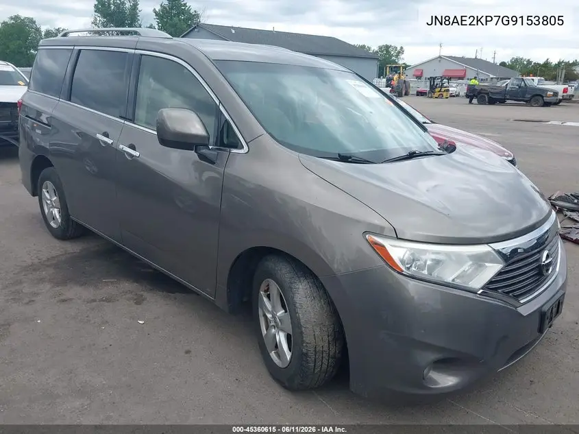 2016 Nissan Quest Platinum/S/Sl/Sv VIN: JN8AE2KP7G9153805 Lot: 45360615