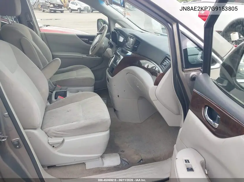 2016 Nissan Quest Platinum/S/Sl/Sv VIN: JN8AE2KP7G9153805 Lot: 45360615