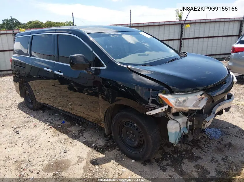 2016 Nissan Quest S VIN: JN8AE2KP9G9155166 Lot: 45438566