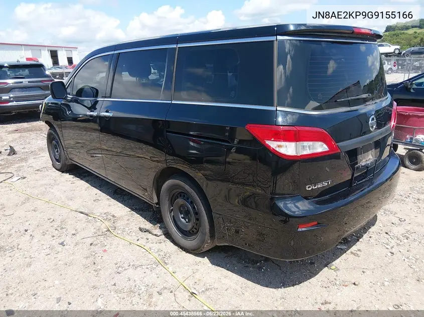 2016 Nissan Quest S VIN: JN8AE2KP9G9155166 Lot: 45438566
