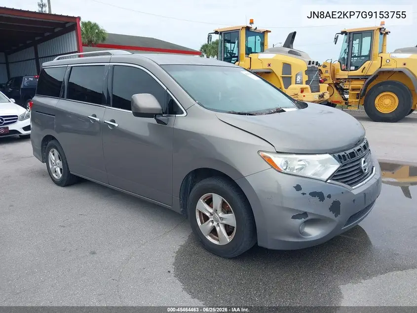 2016 Nissan Quest Platinum/S/Sl/Sv VIN: JN8AE2KP7G9153755 Lot: 45464463