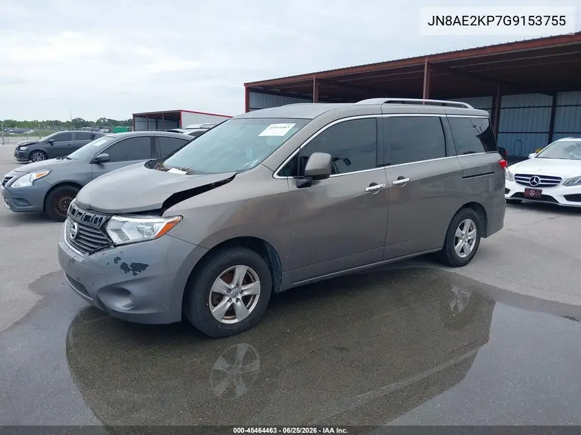 2016 Nissan Quest Platinum/S/Sl/Sv VIN: JN8AE2KP7G9153755 Lot: 45464463