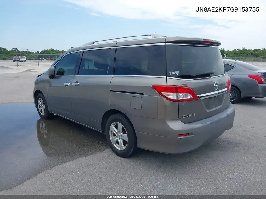 2016 Nissan Quest Platinum/S/Sl/Sv VIN: JN8AE2KP7G9153755 Lot: 45464463