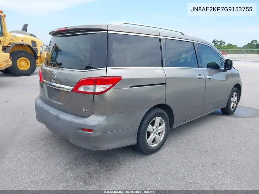 2016 Nissan Quest Platinum/S/Sl/Sv VIN: JN8AE2KP7G9153755 Lot: 45464463