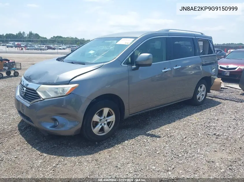 2016 Nissan Quest Platinum/S/Sl/Sv VIN: JN8AE2KP9G9150999 Lot: 45525502