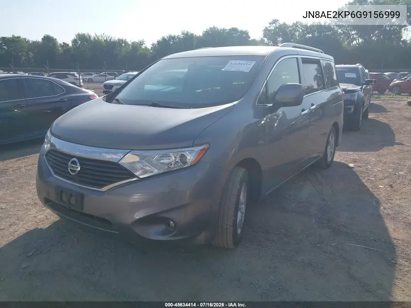 2016 Nissan Quest Platinum/S/Sl/Sv VIN: JN8AE2KP6G9156999 Lot: 45634414