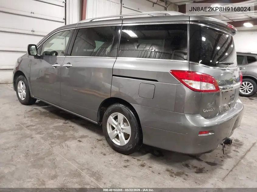 2017 Nissan Quest Sv VIN: JN8AE2KP8H9168024 Lot: 45163285
