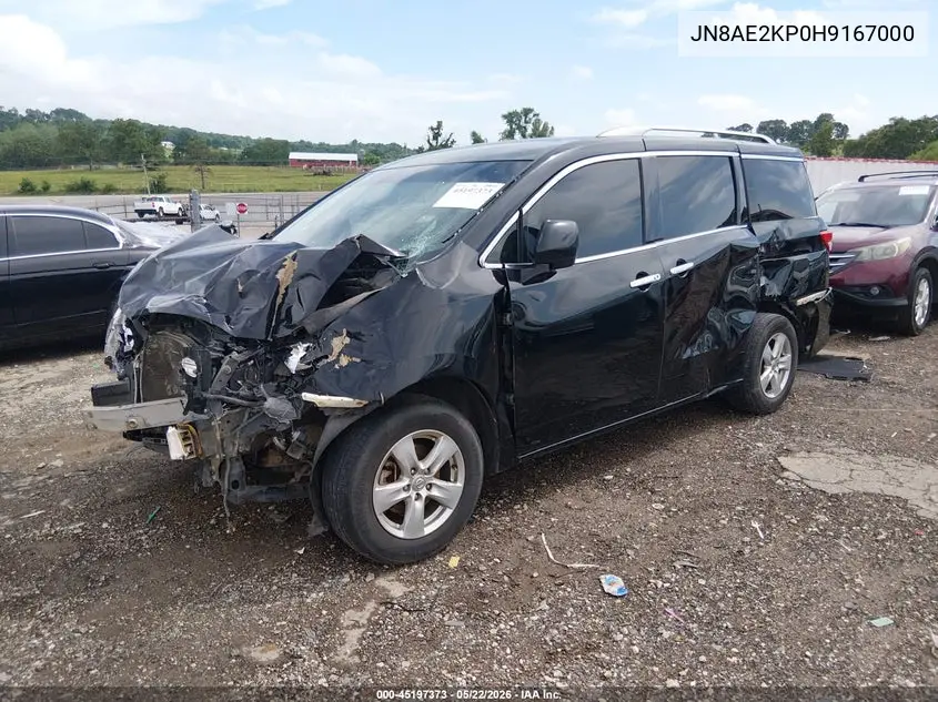 2017 Nissan Quest Sv VIN: JN8AE2KP0H9167000 Lot: 45197373