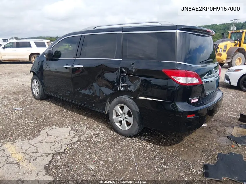 2017 Nissan Quest Sv VIN: JN8AE2KP0H9167000 Lot: 45197373