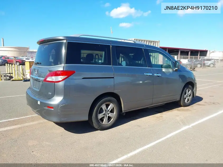 2017 Nissan Quest Sv VIN: JN8AE2KP4H9170210 Lot: 45315438