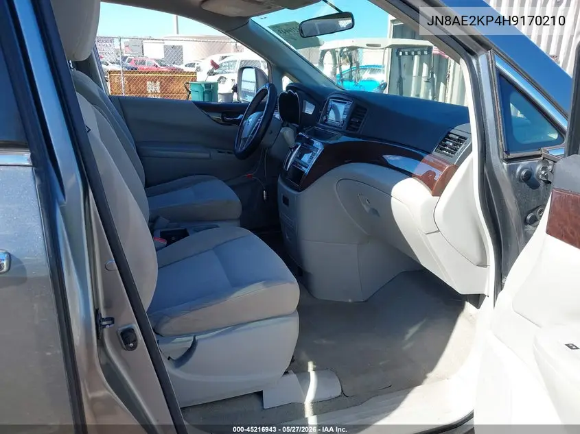 2017 Nissan Quest Sv VIN: JN8AE2KP4H9170210 Lot: 45315438