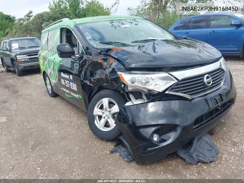2017 Nissan Quest Sv VIN: JN8AE2KP3H9168450 Lot: 45314012
