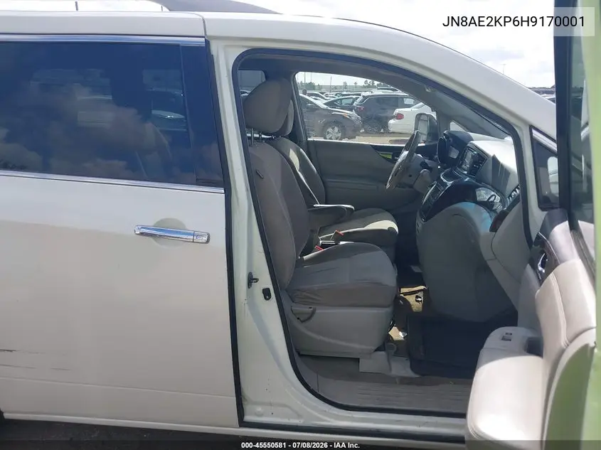 2017 Nissan Quest Sv VIN: JN8AE2KP6H9170001 Lot: 45550581