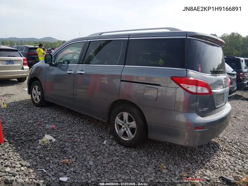 2017 Nissan Quest Sv VIN: JN8AE2KP1H9166891 Lot: 45688220