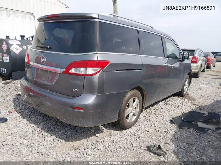 2017 Nissan Quest Sv VIN: JN8AE2KP1H9166891 Lot: 45688220