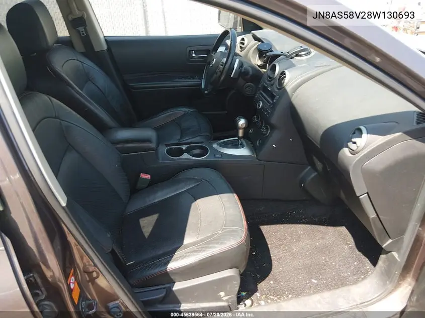 2008 Nissan Rogue Sl VIN: JN8AS58V28W130693 Lot: 45639564