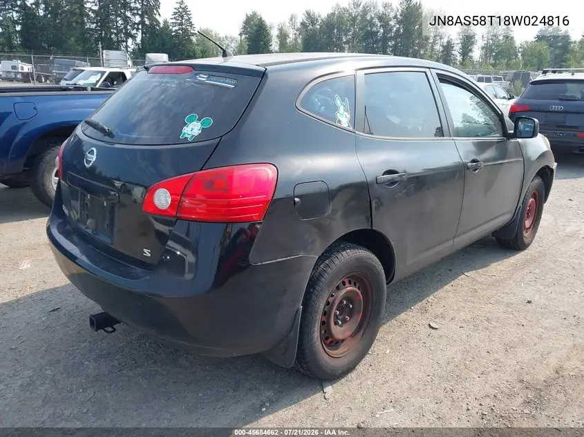 JN8AS58T18W024816 2008 Nissan Rogue S