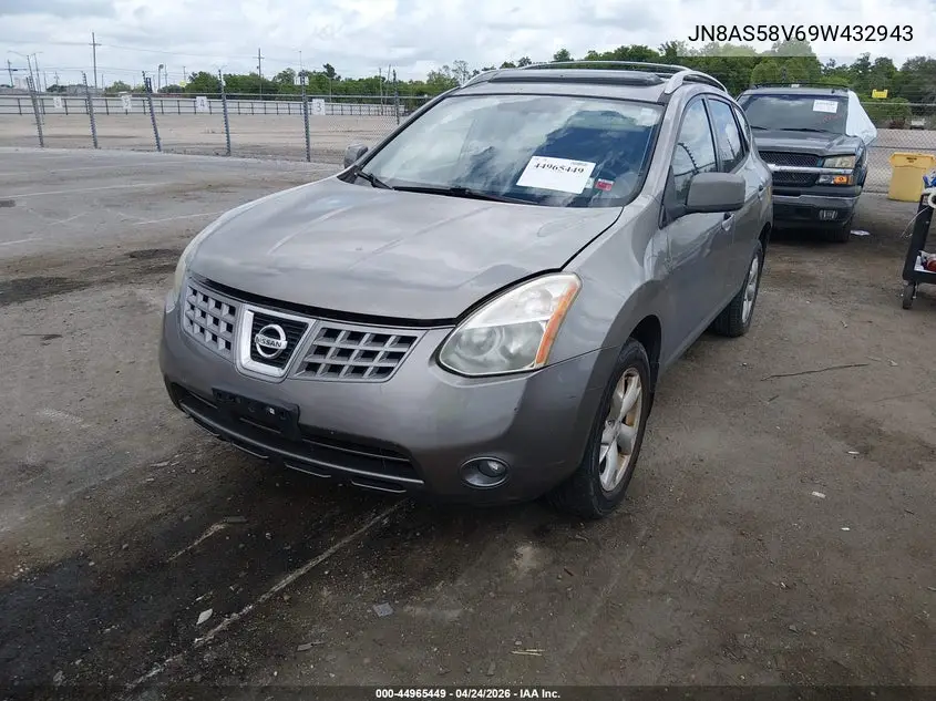 2009 Nissan Rogue Sl VIN: JN8AS58V69W432943 Lot: 44965449