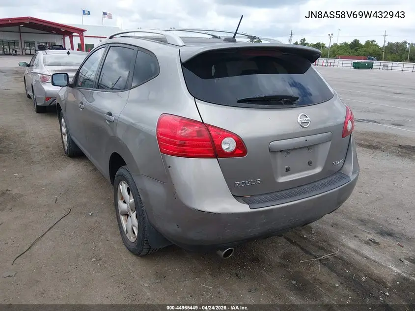2009 Nissan Rogue Sl VIN: JN8AS58V69W432943 Lot: 44965449