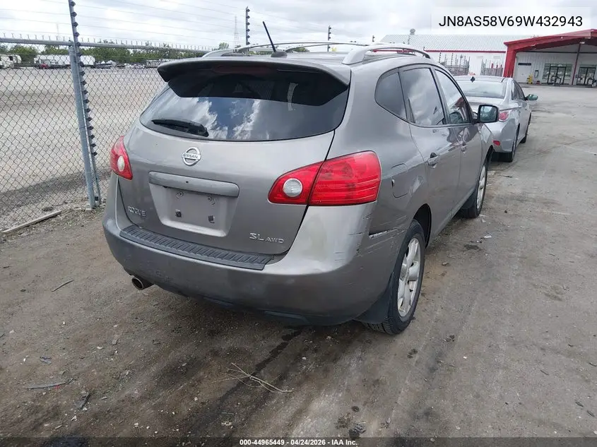2009 Nissan Rogue Sl VIN: JN8AS58V69W432943 Lot: 44965449